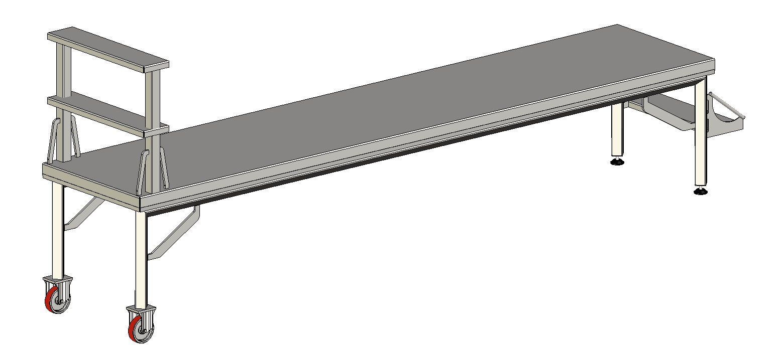 Plattform BA144 operatørside, L-3300mm, H-630mm